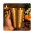 Pure Brass Embossed Design Lassi Glass | Pack of 1