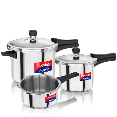 Prestige Stainless Steel Pressure Cooker 4.5 L Combo