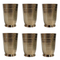 Pure Brass Handcrafted Tumbler Glass | Pack of 6