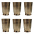 Pure Brass Handcrafted Tumbler Glass | Pack of 6