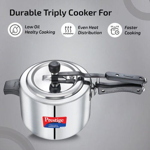 Prestige Nakshatra Essential Svachh Stainless Steel Pressure Cooker 5 L Combo