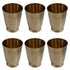Pure Brass Handcrafted Tumbler Glass | Pack of 6