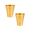 Pure Brass Embossed Design Lassi Glass | Pack of 2
