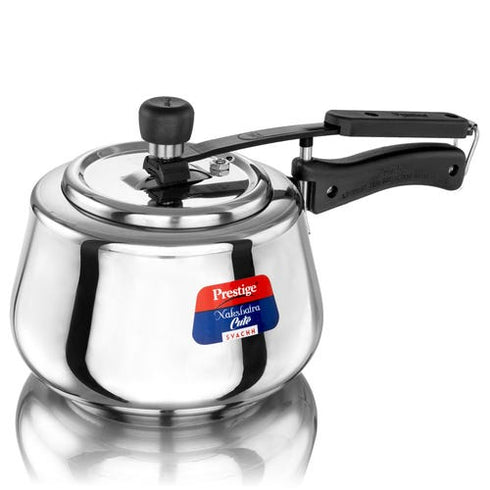 Prestige Nakshatra Cute Svachh Stainless Steel Spillage Control Pressure Cooker Silver 3 L