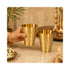 Pure Brass Embossed Design Lassi Glass | Pack of 2