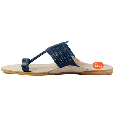 Vhaanfootwear Special Blue Color Kolhapuri Chappal For Men