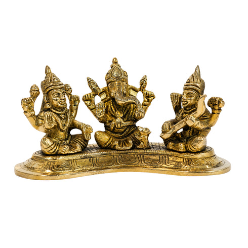 Brass Lakshmi Ganesha Auspicious Sculpture 1014g