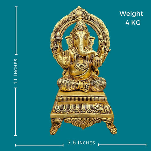 Tamas Brass Bhagwan Ganesh/Ganpati Murti Home Decor Statue/Idol