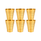 Pure Brass Embossed Design Lassi Glass | Pack of 6