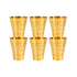 Pure Brass Embossed Design Lassi Glass | Pack of 6