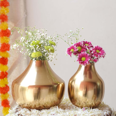 Behoma Golden Vase Set