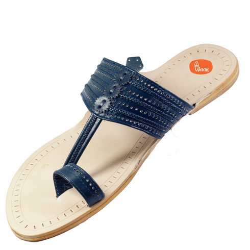 Vhaanfootwear Special Blue Color Kolhapuri Chappal For Men