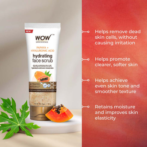 WoW Papaya & Hyaluronic Acid Face Scrub