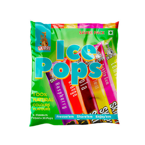 Skippi Ice Pops All Flavor Saver Bag of Skippi Natural Ice pops