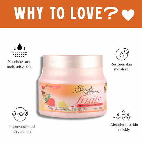 Skin Secrets Fruit Massage Cream with Orange & Papaya Extract