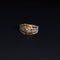22 Carat Gold Three Layers White Stone Studded Ring 3.81g by Mahita Collections