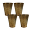 Pure Brass Embossed Design Lassi Glass | Pack of 4