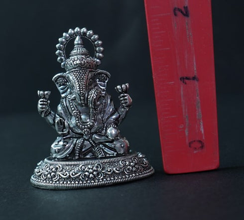Pure Silver Antique Ganesh 47.33g By Mahita Collections