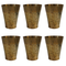 Pure Brass Embossed Design Lassi Glass | Pack of 6