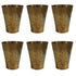 Pure Brass Embossed Design Lassi Glass | Pack of 6