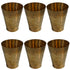 Pure Brass Embossed Design Lassi Glass | Pack of 6