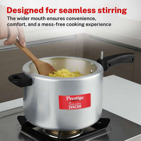 Prestige Nakshatra Svachh Aluminium Inner Lid Pressure Cooker 8 L