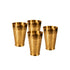 Pure Brass Embossed Design Lassi Glass | Pack of 4