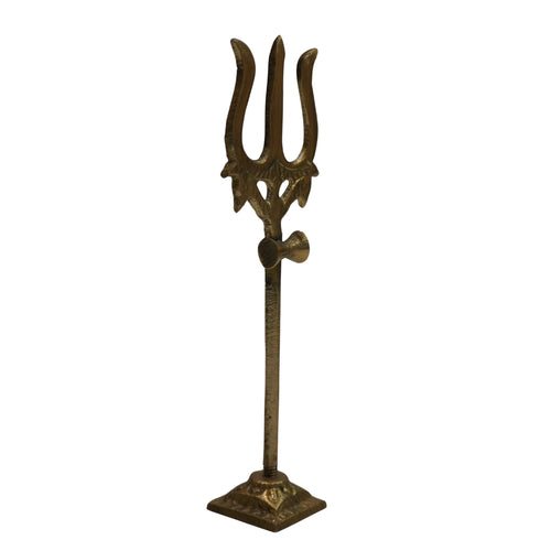 Brass Damru Trishul on Stand 25g (pack of 2 pcs)