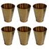Pure Brass Plain Lassi Glass | Pack of 6