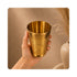 Pure Brass Embossed Design Lassi Glass | Pack of 6