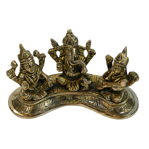 Brass Lakshmi Ganesha Auspicious Sculpture 1014g
