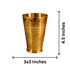 Pure Brass Embossed Design Lassi Glass | Pack of 6