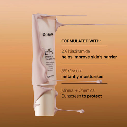Dr.Jart+ Premium BB Beauty Balm SPF 50 Tinted Moisturizer With Niacinamide