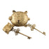Golden Brass Tortoise Padlock With Keys In Pair