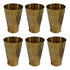 Pure Brass Embossed Design Lassi Glass | Pack of 6