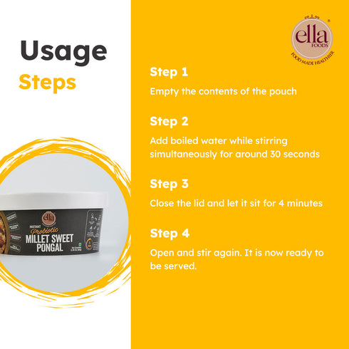 Ella Foods Millet Sweet Pongal | Added Pre & Probiotics