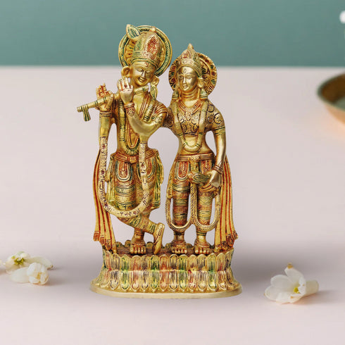 Brass Radha Krishna Statue 4.48Kg