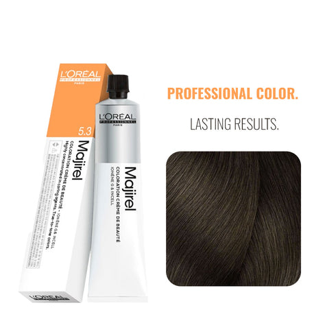 L'Oreal Professionnel Majirel 5.3 Light Brown With Gold Permanent Hair Colour 50ml
