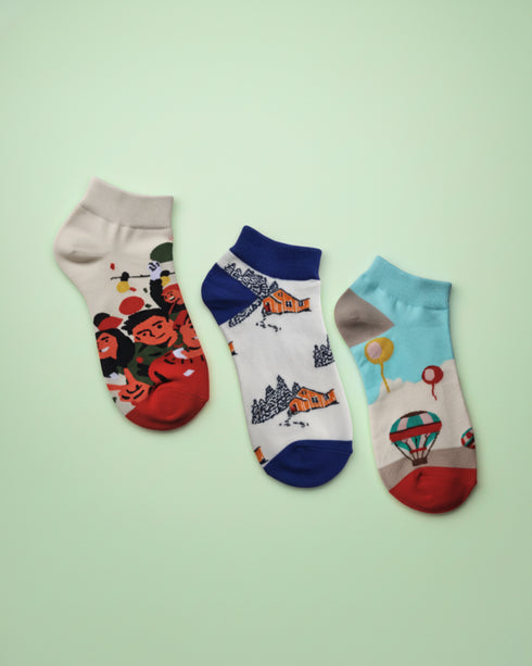 Ecoright Joybox ( Pack of 3 ) Ankle Socks