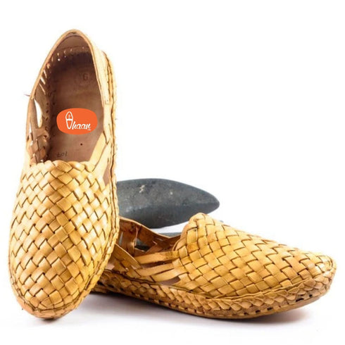 Vhaanfootwear Authentic Handstitched Pure Leather Net Full Shoes For Men