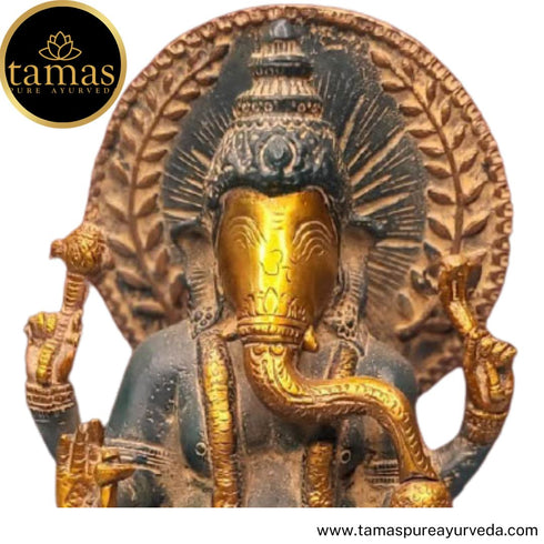 Tamas Brass Handcrafted Lord of Prosperity and Fortune Ganesha Statue