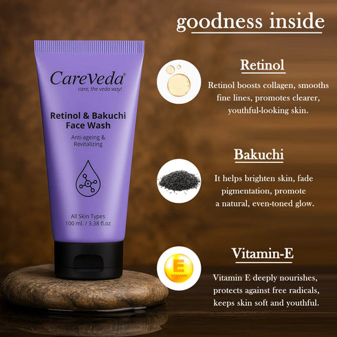 CareVeda Radiance Duo Jamun Glow Retinol & Bakuchi Face Wash (Set of 2)