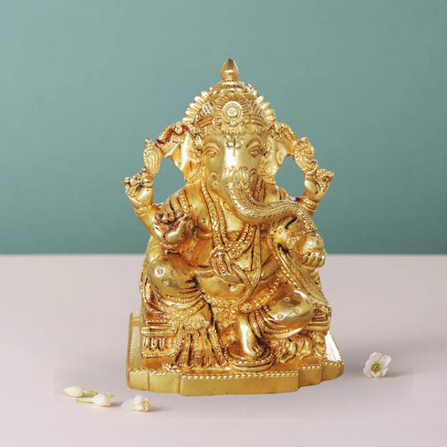 Brass Ganesh Ji God Idol Statue 1.25Kg