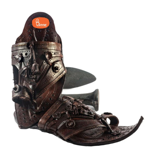 Vhaanfootwear Royal Maharaja Prestigious Antique Designed Shahu Kolhapuri Chappal For Men