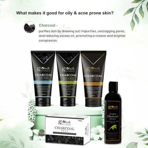 Globus Naturals Charcoal Diwali Glow Gift Box Set of 5