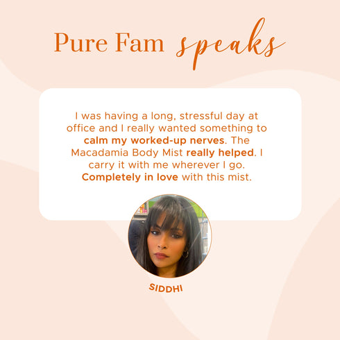 PureSense Calm Macadamia Soothing Body Mist | From the makers of Parachute Advansed