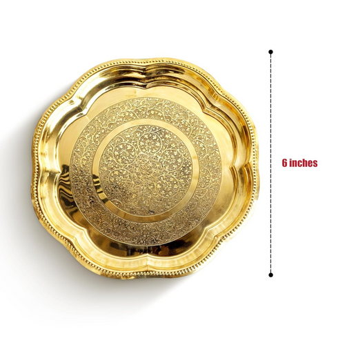 Engraved Flower Design Plate 15cm