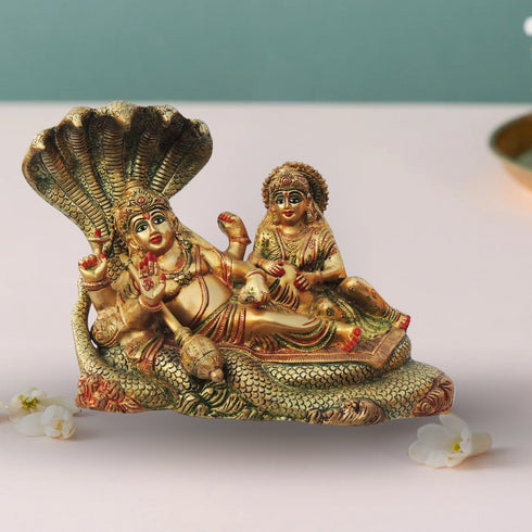 Brass Vishnu Laxmi With Shesnag Statue 8.3Kg