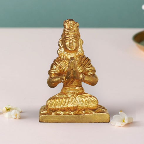 Brass Parvati Ji Idol Statue 0.11Kg