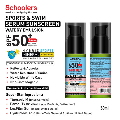 Keya Seth Aromatherapy Schoolers SPF 50 PA+++, Kids Sports Mineral Watery Sunscreen
